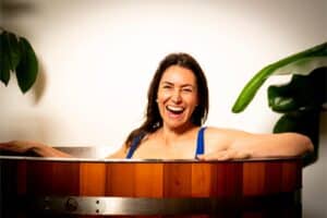 Green tropical plant detail at Beyond Rest floatation therapy center in Melbourne