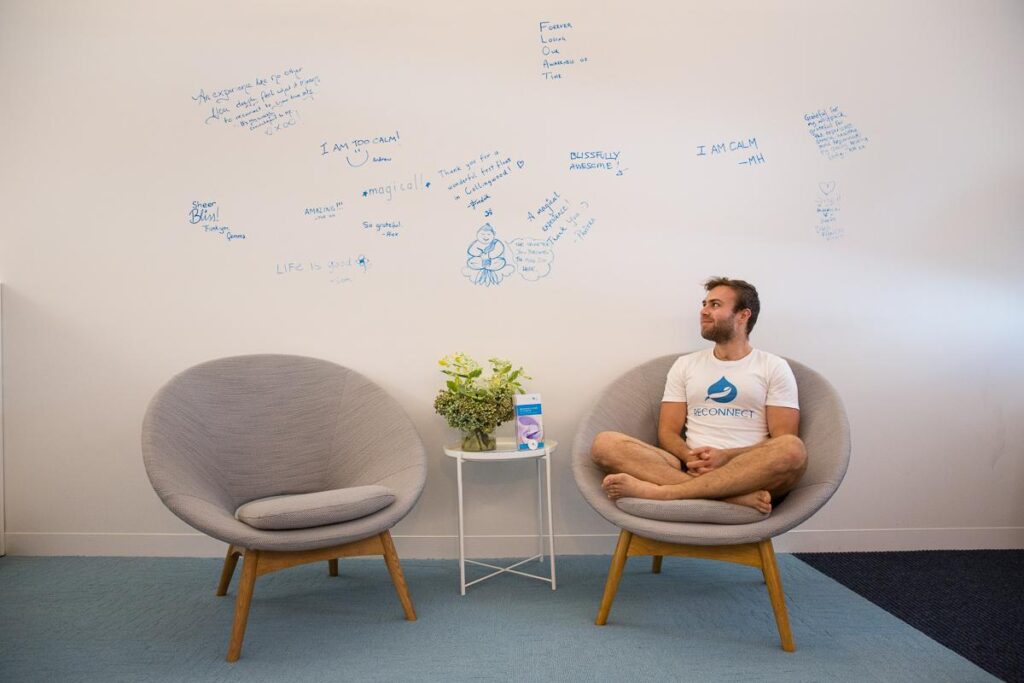Sensory deprivation float pod interior at Beyond Rest Melbourne