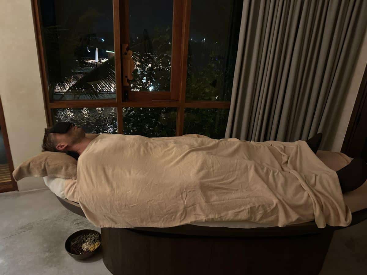 Massage treatment in a riverside spa suite at Namia River Retreat, Hoi An, Vietnam